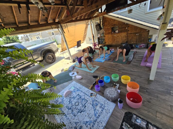 Yoga outside at Tabs (2)
