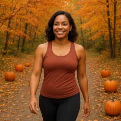 Autumn Walk with Pumpkins