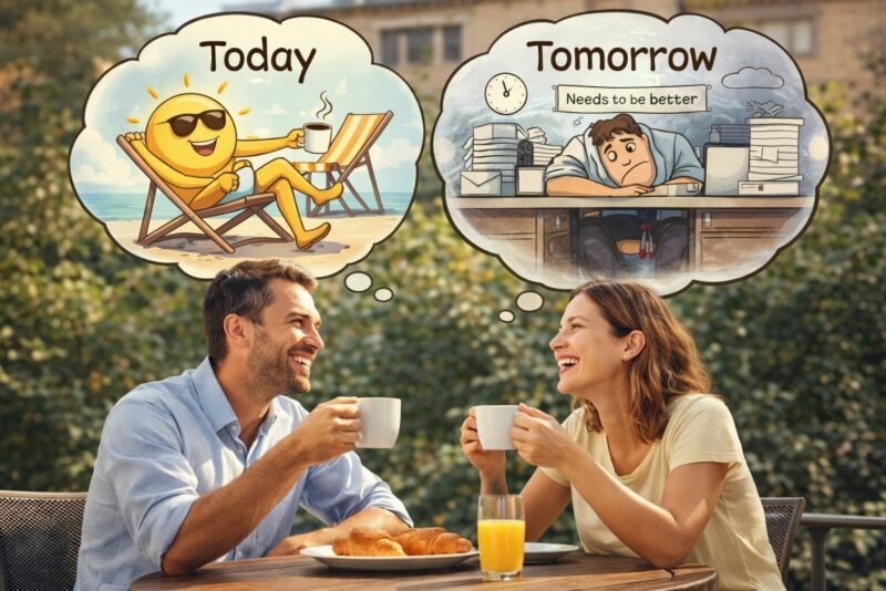 Café de manhã e reflexões futurísticas